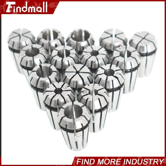 findmall ER11 Spring Collet 15Pcs Set CNC Super Precision For Milling Tool