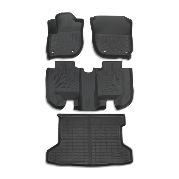 findmall For Honda HR-V AWD 2016 - 2022 Custom-Fit TPE Floor + Trunk Liners Black 5PC Set