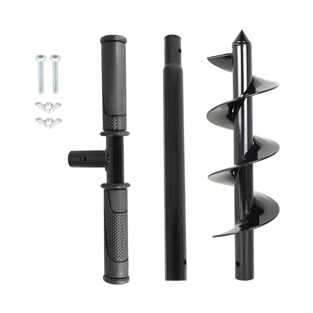 findmall Hand Operated Auger Drill Bit For Planting T Shaped 4"x24
