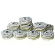 findmall Siding Nails 2-1/2-Inch x .092-Inch 15-Degree Collated Wire Coil Full RoundHead Ring Shank Hot-Dipped Galvanized 3600 Count for Rough Nailing of Lathing and Sheathing Materials