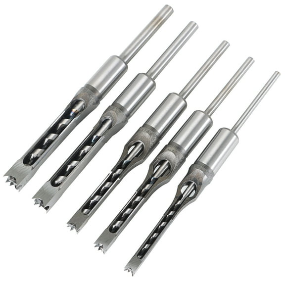 findmall Square Hole Drill 7Pcs Woodworking Square Hole Tenon High Speed Steel Chisel Bit