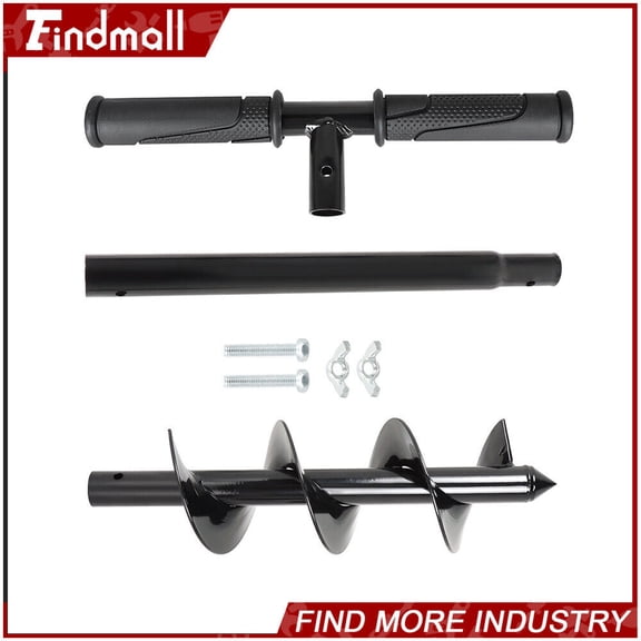 findmall T Shaped 4 x24 Inch Hand Operated Auger Drill Bit For Garden Planting
