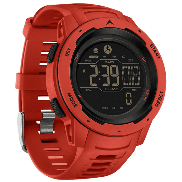 Digital Watches for Men Pedometer Step Calorie Counter Watch 5ATM Waterproof Sport Military Tactical Watch Stopwatch Countdown Alarm Sports Distance Record