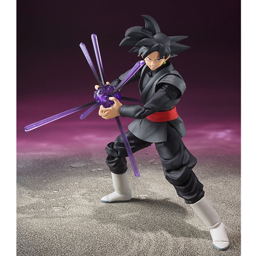 fineydog Collectible Goku Action Figure, Black Anime, 6"