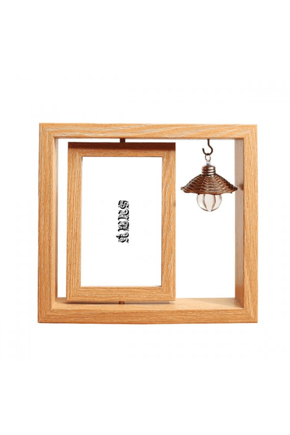 finger action gothic Wooden Rotating Picture Photo Frame 4x6