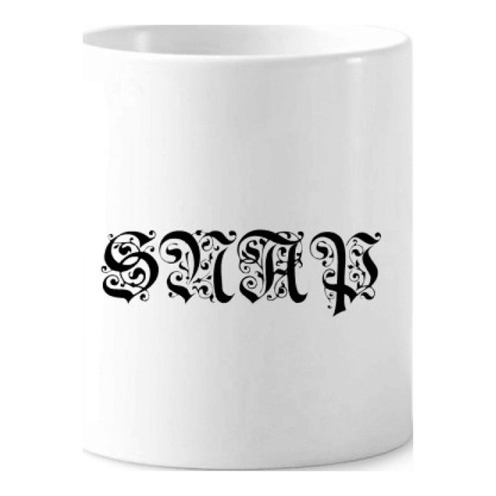finger action gothic toothbrush pen holder mug cerac stand pencil cup