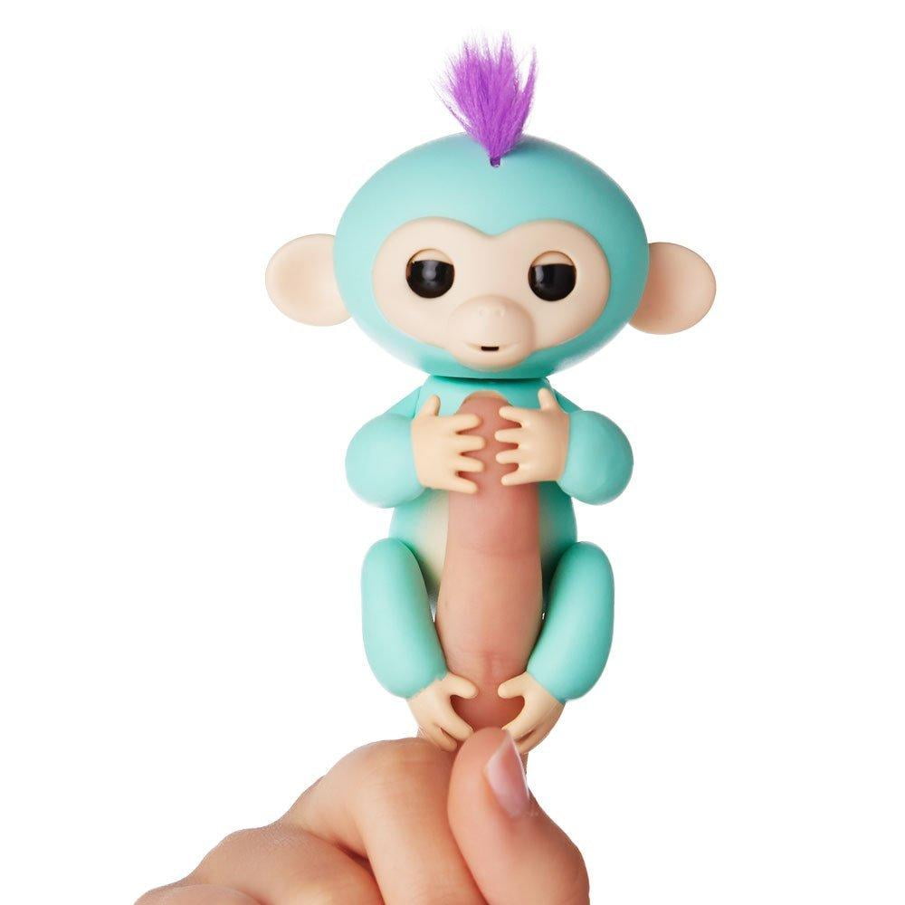 fingerlings interactive baby monkey zoe (turquoise with purple hair