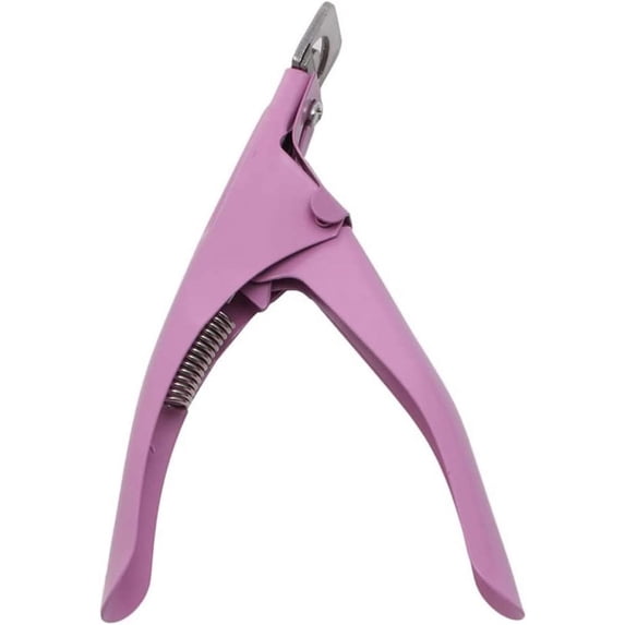 fingernail Clipper Acrylic False Fake Nails Tips Manicure Cutter， Clipper Tool Stainless Steel (Color : Pink)