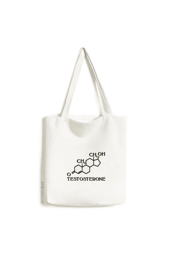 finishing checal structure horm molecules tote canvas bag shopping satchel casual handbag