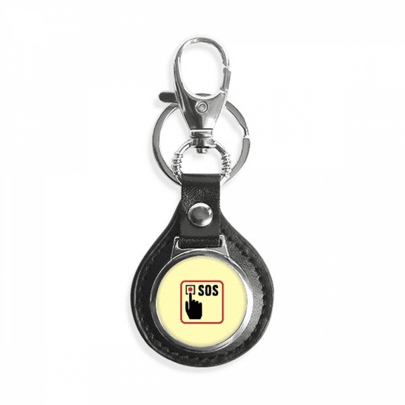 fire alarm call button art deco fashion key link chain keyholder finder hook metal