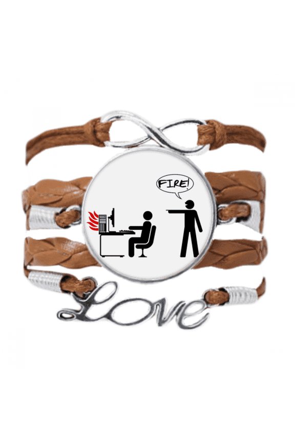 fire computer work desk art deco fashion bracelet chain ornament wristband