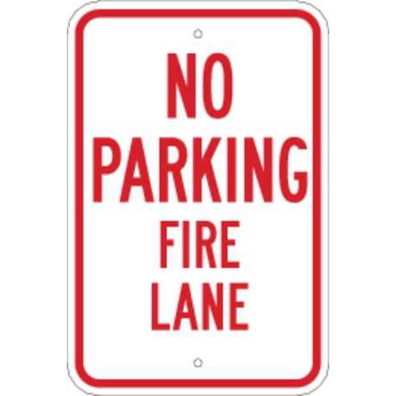 fire lane sign, brady, 112626, 18"hx12"w