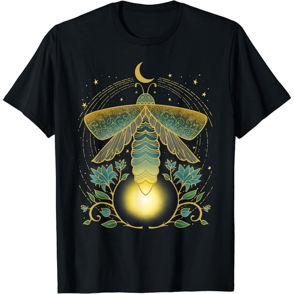 Mystical Rapper firefly, magical lunar mystical design for nature lovers T-Shirt ...