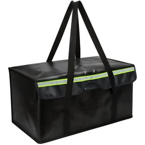 Fireproof Document Box,Blacksmith Large Fireproof Document Bag with Lock and Reflective Strip,Black