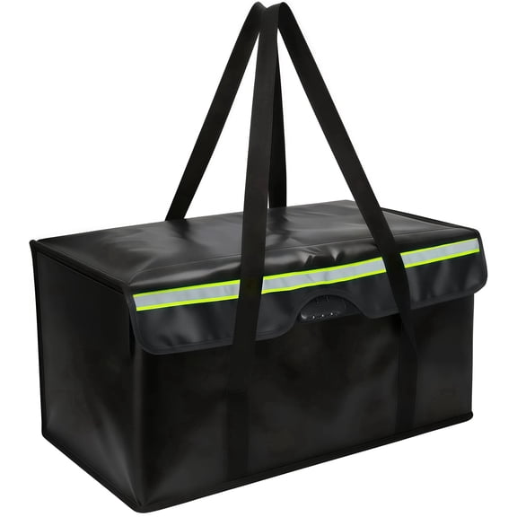 Fireproof Document Box,Blacksmith Large Fireproof Document Bag with Lock and Reflective Strip,Black