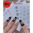 thumbnail image 1 of fireworks nail stickers for girls 6 sheets colorful nail decals for christmas holiday, nail art decorations stickers for crafts, 1 of 6