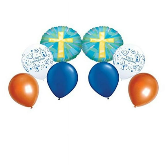 first communion 8 ct balloon bouquet