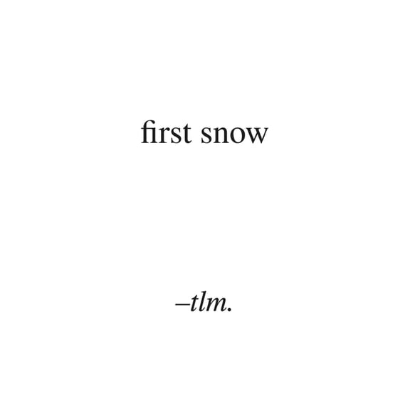 first snow, (Paperback)