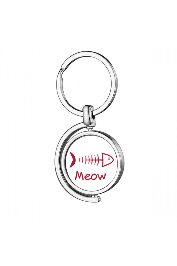 fish b mewing animal cartoon Rotating Keychain Metal Keyring Holder