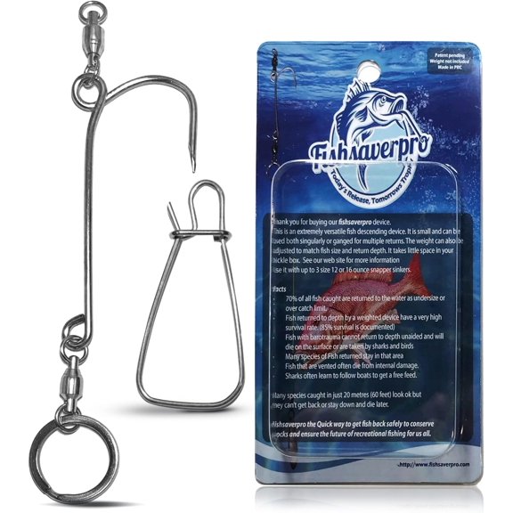 fish descending return device - Compact & reliable release device built for long life. No mechanical release to fail. Great for red snapper. Unlike fish venting tools fully NOAA compliant