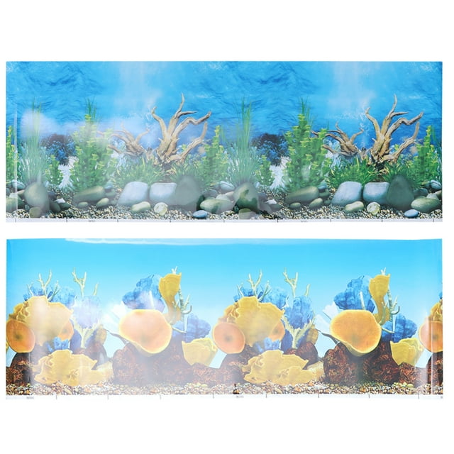 fish tank decal Aquarium Fish Tank Background Decal 3D Doublesided