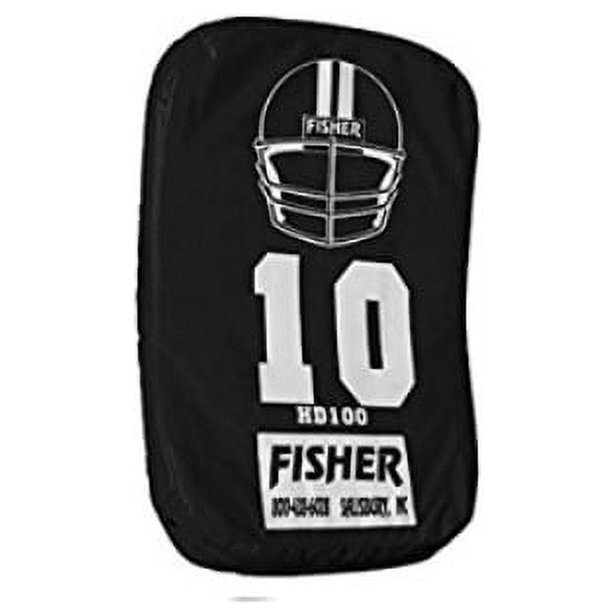 fisher hd100 curved football blocking body shield black. (black, hd100