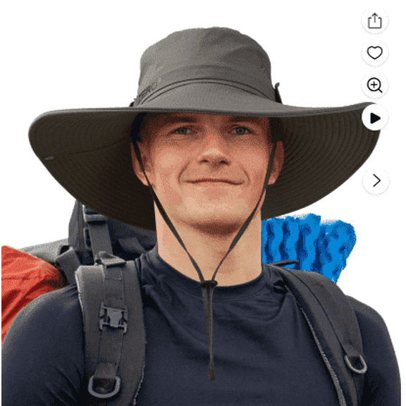 Cowin Sun Hat for Men Sun Protection Wide Brim Bucket Hat Waterproof Breathable Packable Boonie Hat for Fishing Green