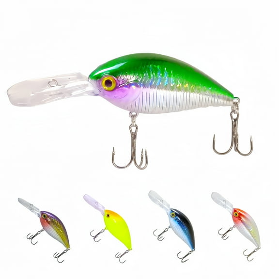 fishing lures hard bait Kit 14g 10cm 5pcs Minnow Crank lures Treble Fishing Hooks for Freshwater/Saltwater