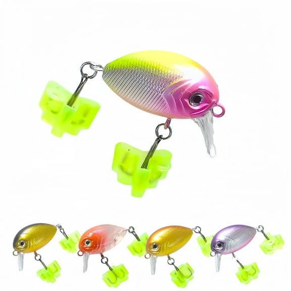fishing lures hard bait Kit 3.8g 3.5cm 5pcs Minnow lures Treble Fishing Hooks for Freshwater/Saltwater