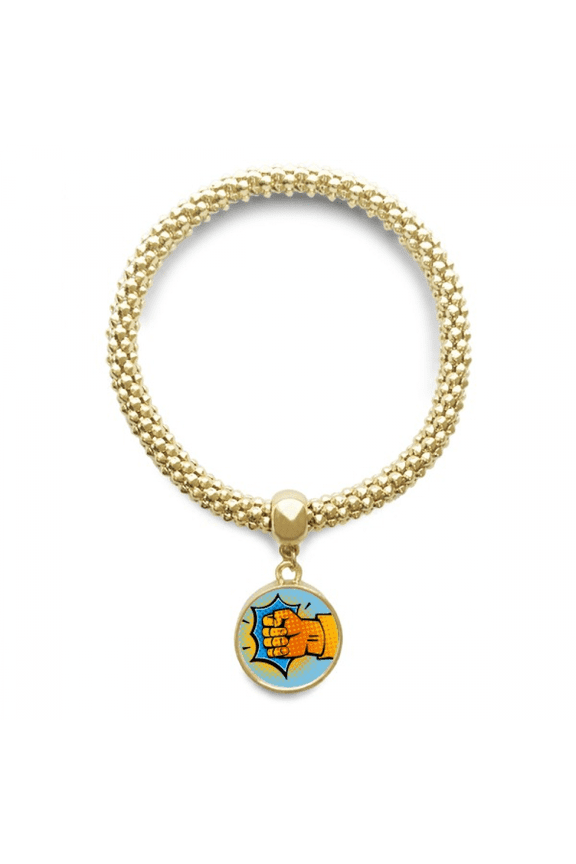fist boom cartoon en bracelet round pendant jewelry chain