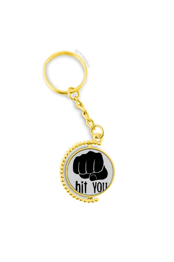 fist outline personalized gesture metal connector key chain accessory en keyholder