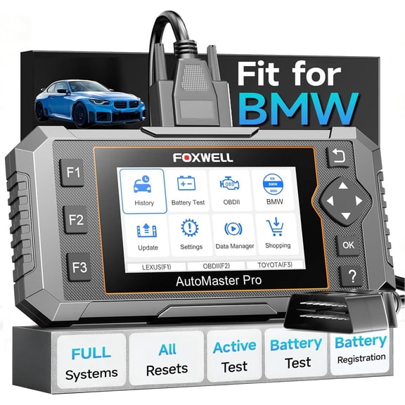 fit for BMW OBD2 Scanner with 12V Battery Tester, Full System Diagnostic Bi-Directional Control Scanner, All Reset Services with Battery Registration Scan Tool fit for BMW/Mini/RR