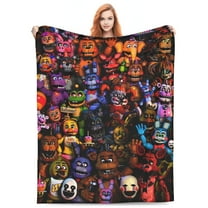 five nights blanket at freddy's 2 Fleece Throw Blanket - Soft Plush Fuzzy Blanket for Couch, Bed, Perfect Gift for Kids & Adults