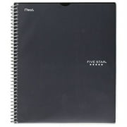 five star interactive notetaking, 1 subject, college ruled notebook, 100 sheets, 11" x 8-1/2", customizable, black (06374aa2)