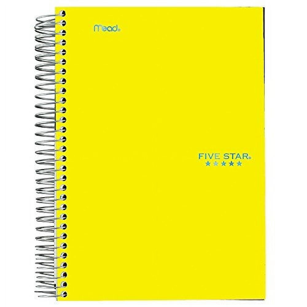five star spiral notebook, 1 subject, college ruled paper, 100 sheets, 7 x  5, personal size, yellow (45484ac6)