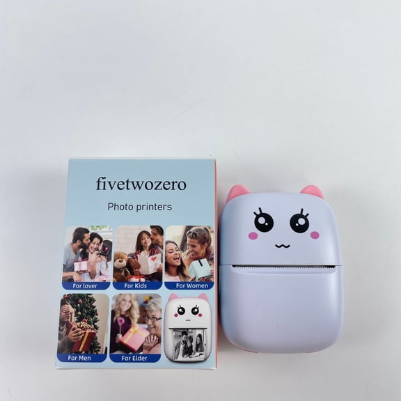 fivetwozero Photo printers,Mini Photo Printer - Bluetooth, Print from iOS & Android Devices, Bundle Incl.USB Cable