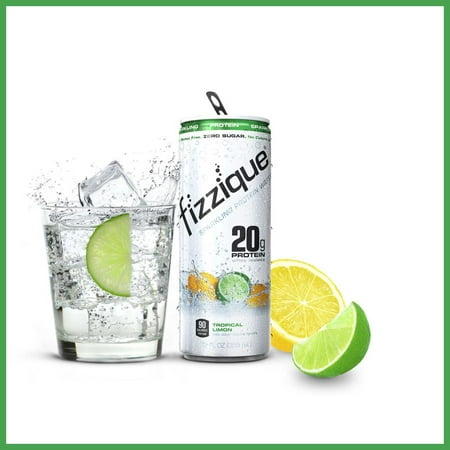 fizzique's Flavored Sparkling Protein Water, Tropical Limon, 12 ct