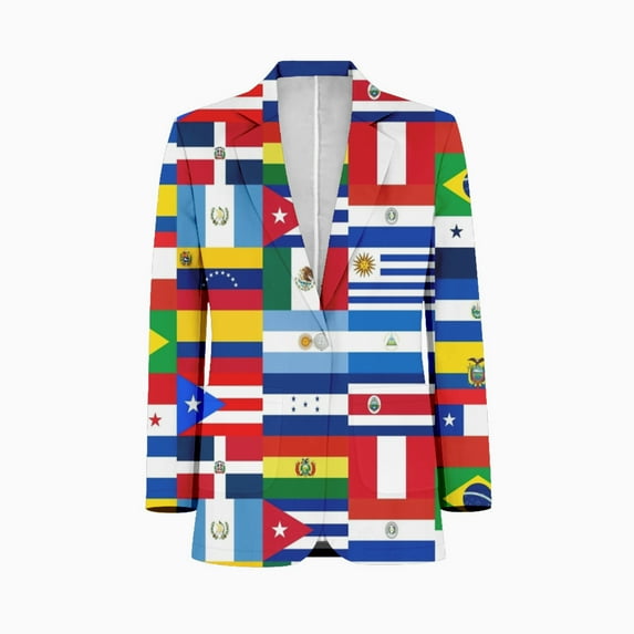 flag of countries around the world Customized Men's Suits full man Shawl Collar Gentleman Suits for Wedding Business