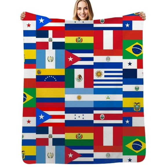 flag of countries around the world Flannel Blanket Warm Soft Bedding Throws Winter Camping Chair Sofa Bed
