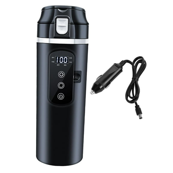 flameer 12V 24V Car Kettle Boiler Warmer Car Kettle Water Boiler Heated Water Boiler for