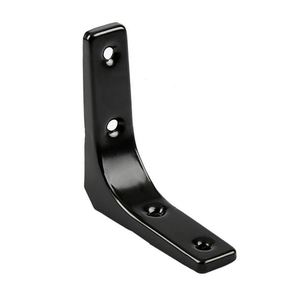 flameer 2xHeavy Duty Shelf Bracket Wall Hanging Shelve L Shaped Brackets Black 3Inch , Black 3Inch, 3 Pcs
