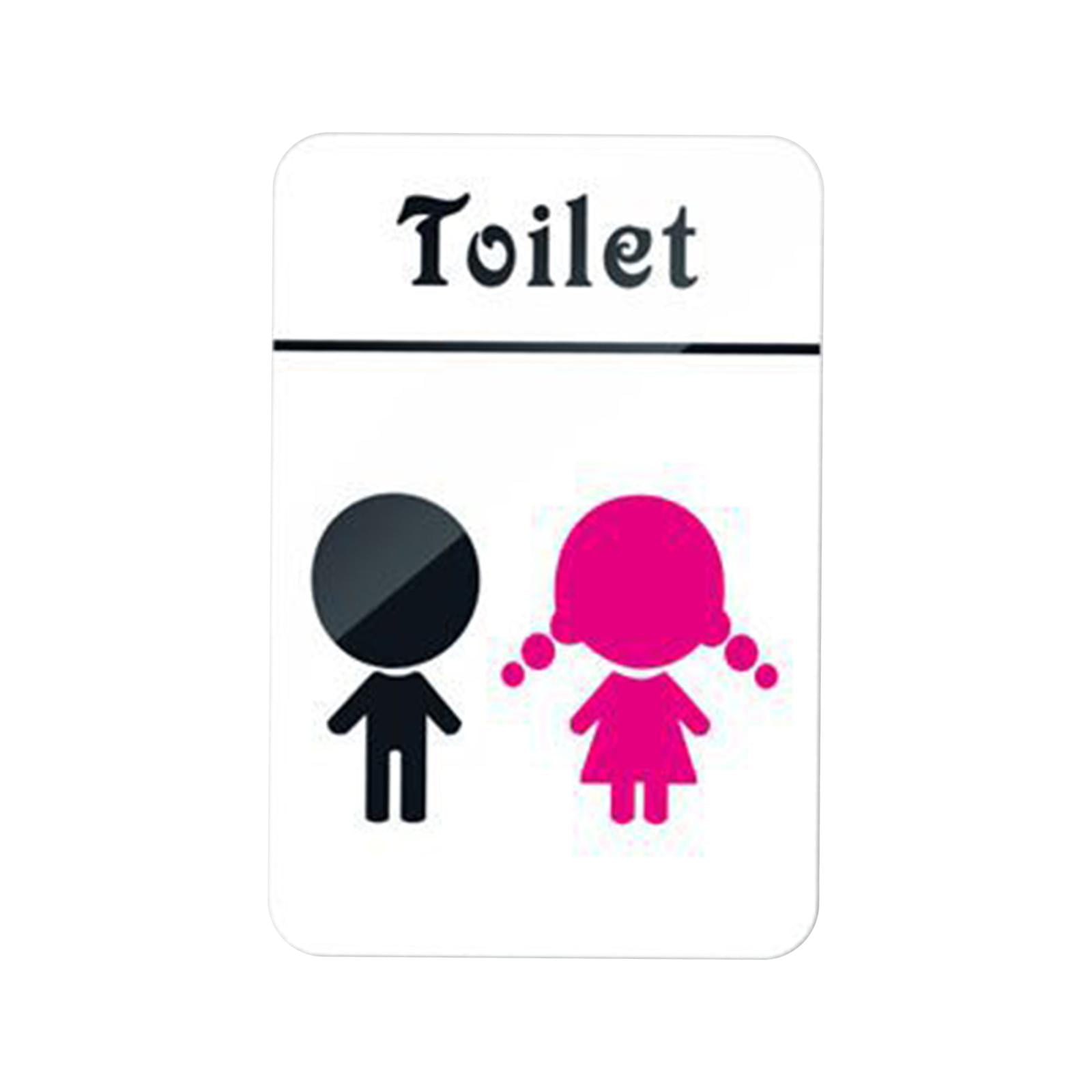 flameer Children Restroom Sign Bathroom Sign Public Place No Drillings ...