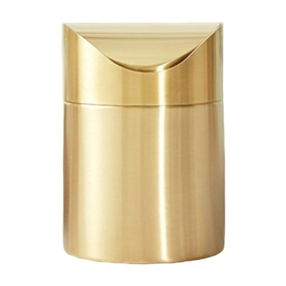 flameer Countertop Trash Can Stainless Steel Mini Waste Bin for Bathroom Living Room