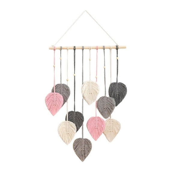 flameer Macrame Wall Hanging Background Wall Art Decor for Bedroom Nursery Room Home Gray