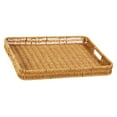 thumbnail image 1 of flameer Rattan Wicker Storage Basket Home Decor Entryway Dinner Table Handwoven Tray Rectangular L, 1 of 6