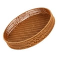thumbnail image 1 of flameer Rattan Wicker Storage Basket Home Decor Entryway Dinner Table Handwoven Tray Round L, 1 of 8