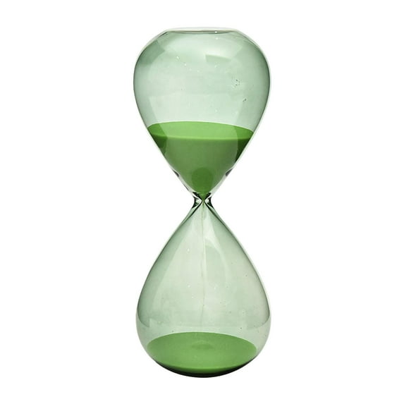 flameer Sand Hourglass Timer Glass Sandglass 15 Minutes Hourglass Decoration Sand Clock for School Office Desk Kids Green