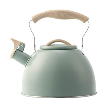 flameer Stainless Steel Whistle Kettle 3L Teapot for Tea, Coffee, Water, Milk Tea Kettle green
