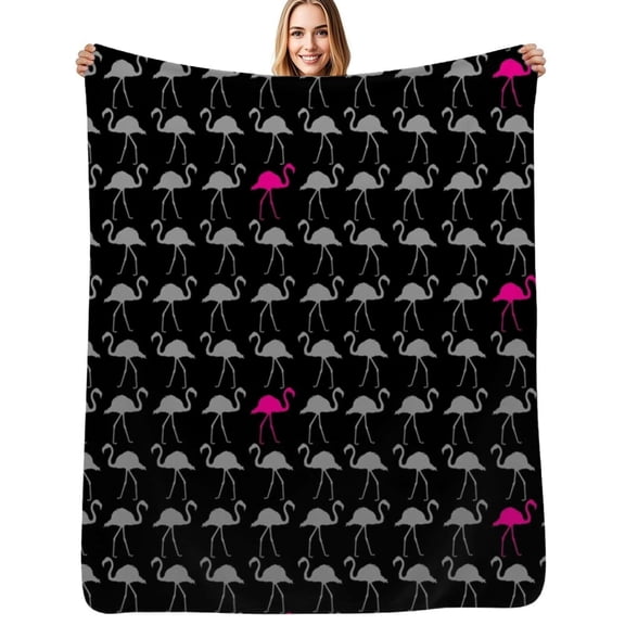 flamingo flock Flannel Blankets Soft Throw Blanket Winter Travel Office Outdoor Bedspread