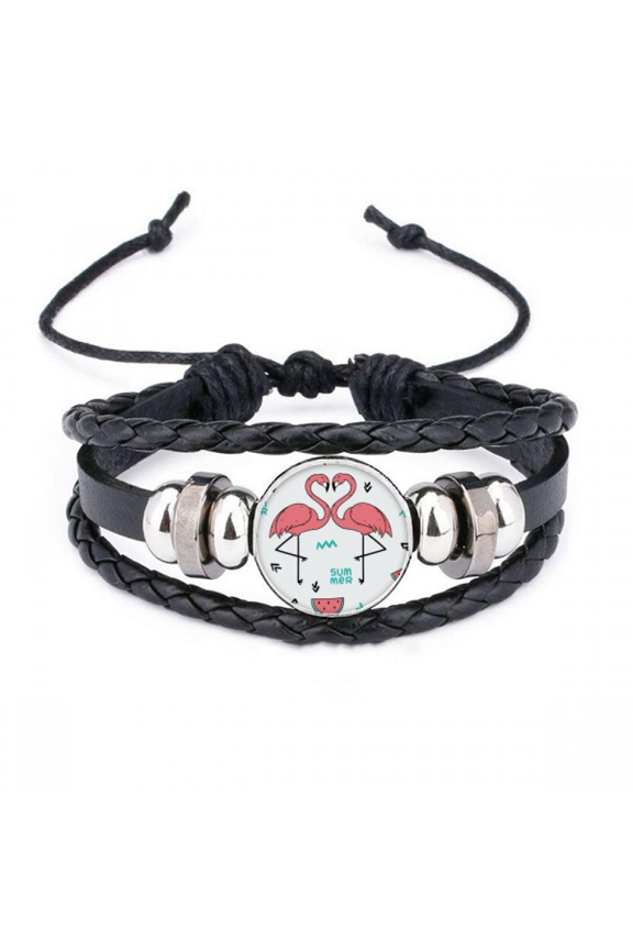 flango couple lover bracelet braided leather woven wristband